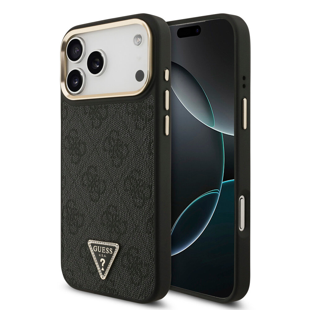 Guess Guess iPhone 17 Pro Max Back-Cover hul - MagSafe - 4G Triangle Logo - Schwarz Guess Guess iPhone 17 Pro Max Back-Cover hul - MagSafe - 4G Triangle Logo - Schwarz