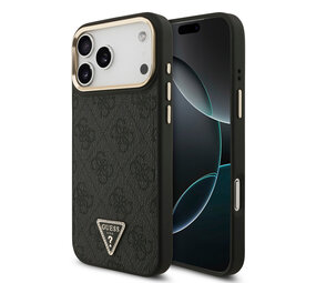 Guess Guess iPhone 17 Pro Max Back cover coque - MagSafe - 4G Triangle Logo - Noir