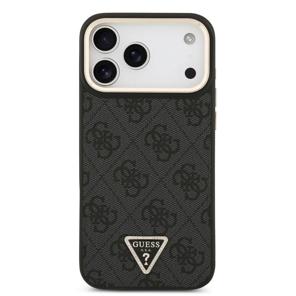 Guess Guess iPhone 17 Pro Max Back cover coque - MagSafe - 4G Triangle Logo - Noir Guess Guess iPhone 17 Pro Max Back cover coque - MagSafe - 4G Triangle Logo - Noir