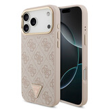 Guess Guess iPhone 17 Pro Max Back cover case - MagSafe - 4G Triangle Logo - Pink Guess Guess iPhone 17 Pro Max Back cover case - MagSafe - 4G Triangle Logo - Pink