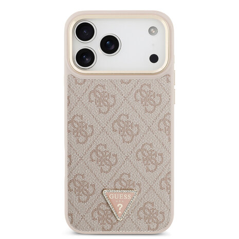 Guess Guess iPhone 17 Pro Max Back cover coque - MagSafe - 4G Triangle Logo - Rose Guess Guess iPhone 17 Pro Max Back cover coque - MagSafe - 4G Triangle Logo - Rose