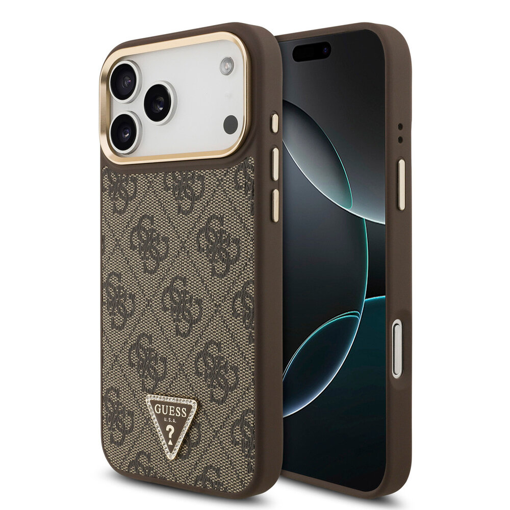 Guess Guess iPhone 17 Pro Max Back cover case - MagSafe - 4G Triangle Logo - Brown