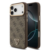 Guess Guess iPhone 17 Pro Max Back cover case - MagSafe - 4G Triangle Logo - Brown Guess Guess iPhone 17 Pro Max Back cover case - MagSafe - 4G Triangle Logo - Brown