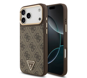 Guess Guess iPhone 17 Pro Max Back-Cover hul - MagSafe - 4G Triangle Logo - Braun