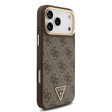 Guess Guess iPhone 17 Pro Max Back cover case - MagSafe - 4G Triangle Logo - Brown