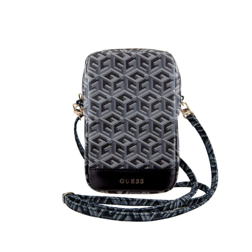 Guess Guess Wallet tas - G Cube - Bottom Stripe - Zwart Guess Guess Wallet tas - G Cube - Bottom Stripe - Zwart