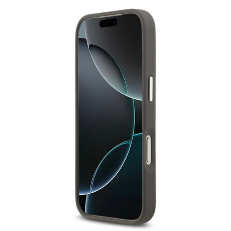 Karl Lagerfeld Karl lagerfeld iPhone 17 Pro Backcover hoesje - Grained - K&C Heads Pins - Grijs