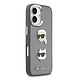 Karl Lagerfeld Karl lagerfeld iPhone 17 Backcover hoesje - Grained - K&C Heads Pins - Grijs