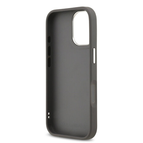 Karl Lagerfeld Karl lagerfeld iPhone 17 Back-Cover hul - Grained - K&C Heads Pins - Grau