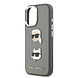 Karl Lagerfeld Karl lagerfeld iPhone 17 Backcover hoesje - Grained - K&C Heads Pins - Grijs
