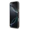 Karl Lagerfeld Karl Lagerfeld iPhone 17 Pro Max/iPhone 18 Pro Max Coque arrière Finition grainée Pins représentant les têtes de Karl & Choupette - Gris