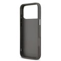 Karl Lagerfeld Karl Lagerfeld iPhone 17 Pro Max/iPhone 18 Pro Max Coque arrière Finition grainée Pins représentant les têtes de Karl & Choupette - Gris