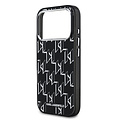 Karl Lagerfeld Karl Lagerfeld iPhone 17 Pro/iPhone 18 Pro Handyhülle MagSafe IML KC-Monogramm aus Metall - Schwarz
