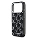 Karl Lagerfeld Karl lagerfeld iPhone 17 Pro Backcover hoesje - MagSafe - IML metal monogram kc - Zwart
