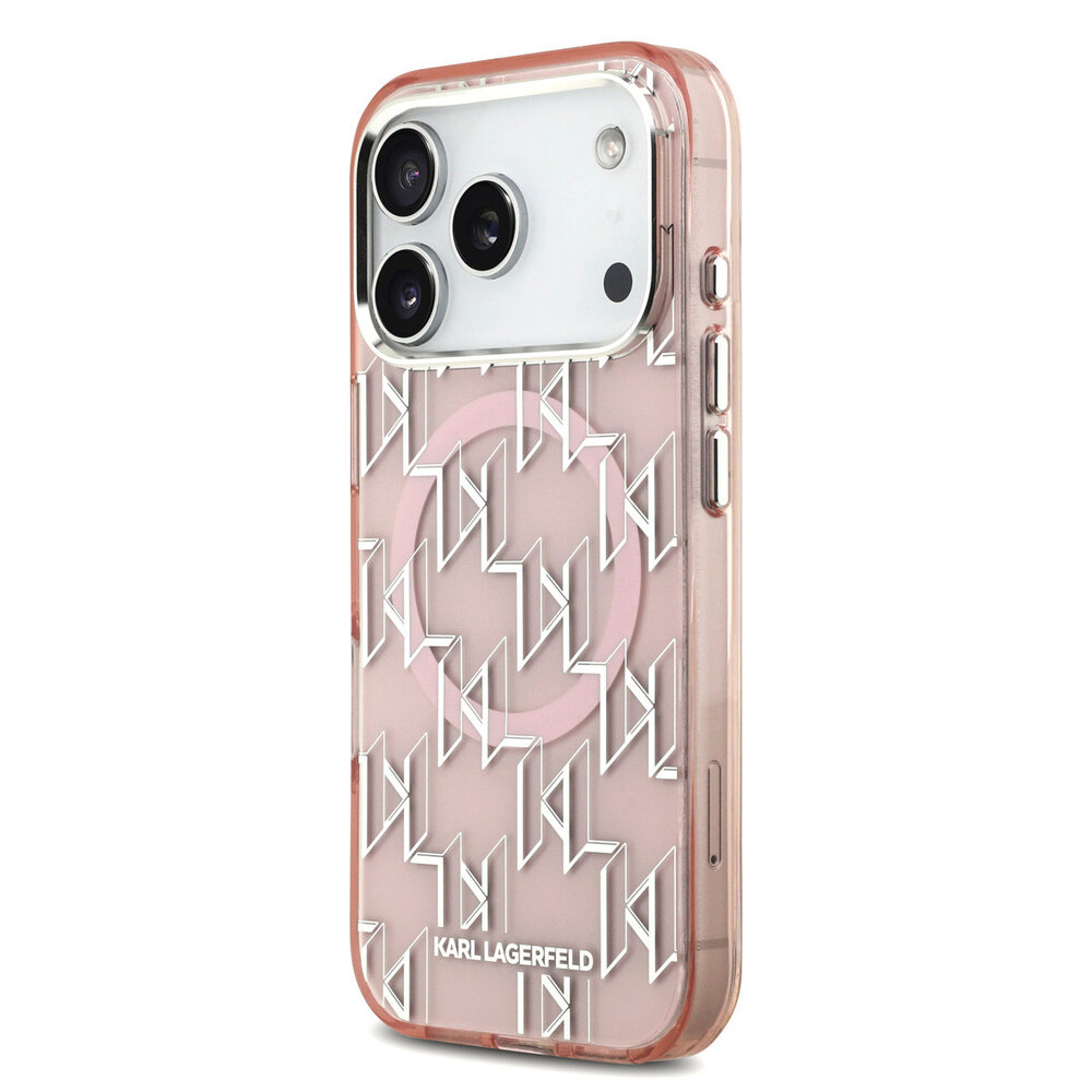 Karl Lagerfeld Karl lagerfeld iPhone 17 Pro Back cover coque - MagSafe - IML metal monogram kc - Rose Karl Lagerfeld Karl lagerfeld iPhone 17 Pro Back cover coque - MagSafe - IML metal monogram kc - Rose