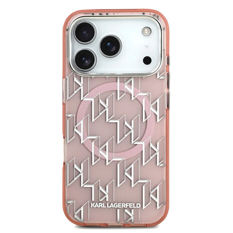 Karl Lagerfeld Karl lagerfeld iPhone 17 Pro Back cover coque - MagSafe - IML metal monogram kc - Rose Karl Lagerfeld Karl lagerfeld iPhone 17 Pro Back cover coque - MagSafe - IML metal monogram kc - Rose