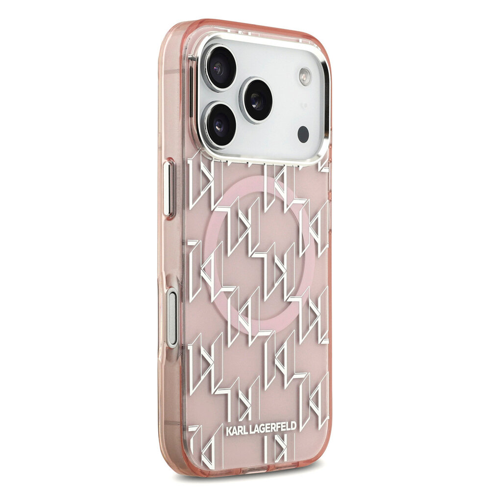 Karl Lagerfeld Karl lagerfeld iPhone 17 Pro Back cover coque - MagSafe - IML metal monogram kc - Rose Karl Lagerfeld Karl lagerfeld iPhone 17 Pro Back cover coque - MagSafe - IML metal monogram kc - Rose