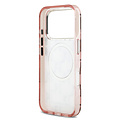 Karl Lagerfeld Karl Lagerfeld iPhone 17 Pro/iPhone 18 Pro Handyhülle MagSafe IML KC-Monogramm aus Metall - Rosa