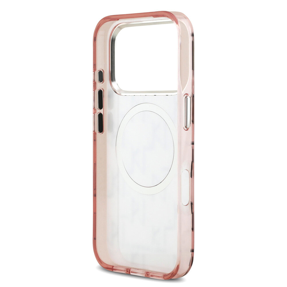 Karl Lagerfeld Karl lagerfeld iPhone 17 Pro Backcover hoesje - MagSafe - IML metal monogram kc - Roze