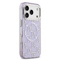 Karl Lagerfeld Karl Lagerfeld iPhone 17 Pro/iPhone 18 Pro Handyhülle MagSafe IML KC-Monogramm aus Metall - Violett