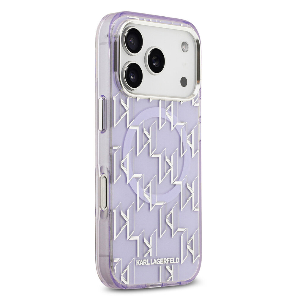 Karl Lagerfeld Karl lagerfeld iPhone 17 Pro Back cover coque - MagSafe - IML metal monogram kc - Violet Karl Lagerfeld Karl lagerfeld iPhone 17 Pro Back cover coque - MagSafe - IML metal monogram kc - Violet