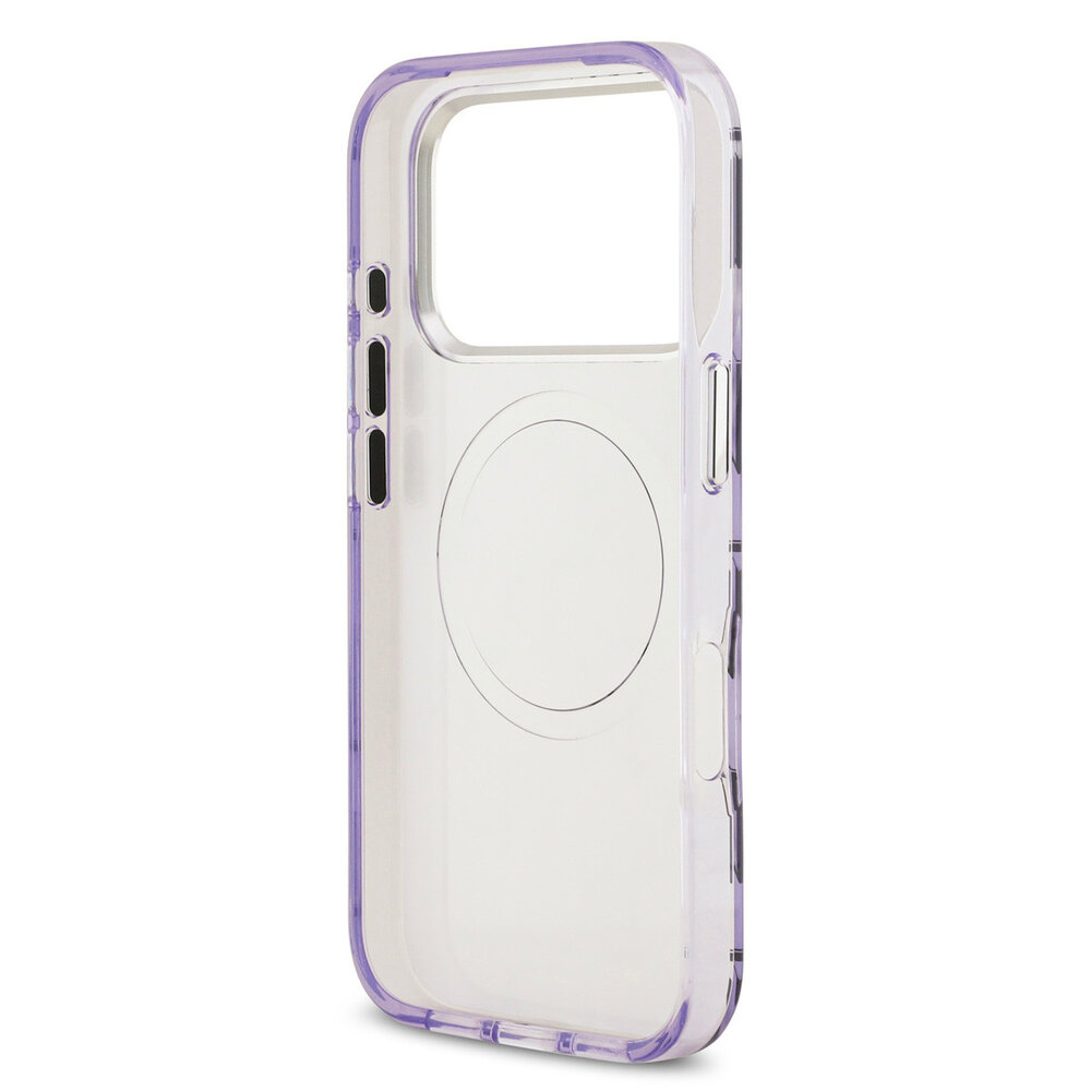 Karl Lagerfeld Karl lagerfeld iPhone 17 Pro Backcover hoesje - MagSafe - IML metal monogram kc - Paars