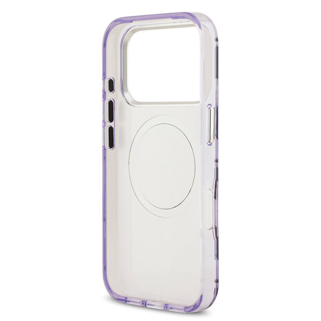 Karl Lagerfeld Karl lagerfeld iPhone 17 Pro Backcover hoesje - MagSafe - IML metal monogram kc - Paars