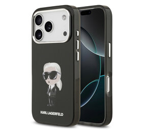 Karl Lagerfeld Karl lagerfeld iPhone 17 Pro Back cover coque - MagSafe - IML Aquarelle - Noir Karl Lagerfeld Karl lagerfeld iPhone 17 Pro Back cover coque - MagSafe - IML Aquarelle - Noir