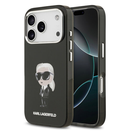 Karl Lagerfeld Karl Lagerfeld iPhone 17 Pro/iPhone 18 Pro Handyhülle MagSafe IML-Aquarelldesign - Schwarz
