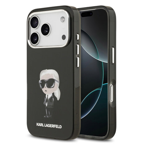 Karl Lagerfeld Karl lagerfeld iPhone 17 Pro Backcover hoesje - MagSafe - IML Aquarelle - Zwart