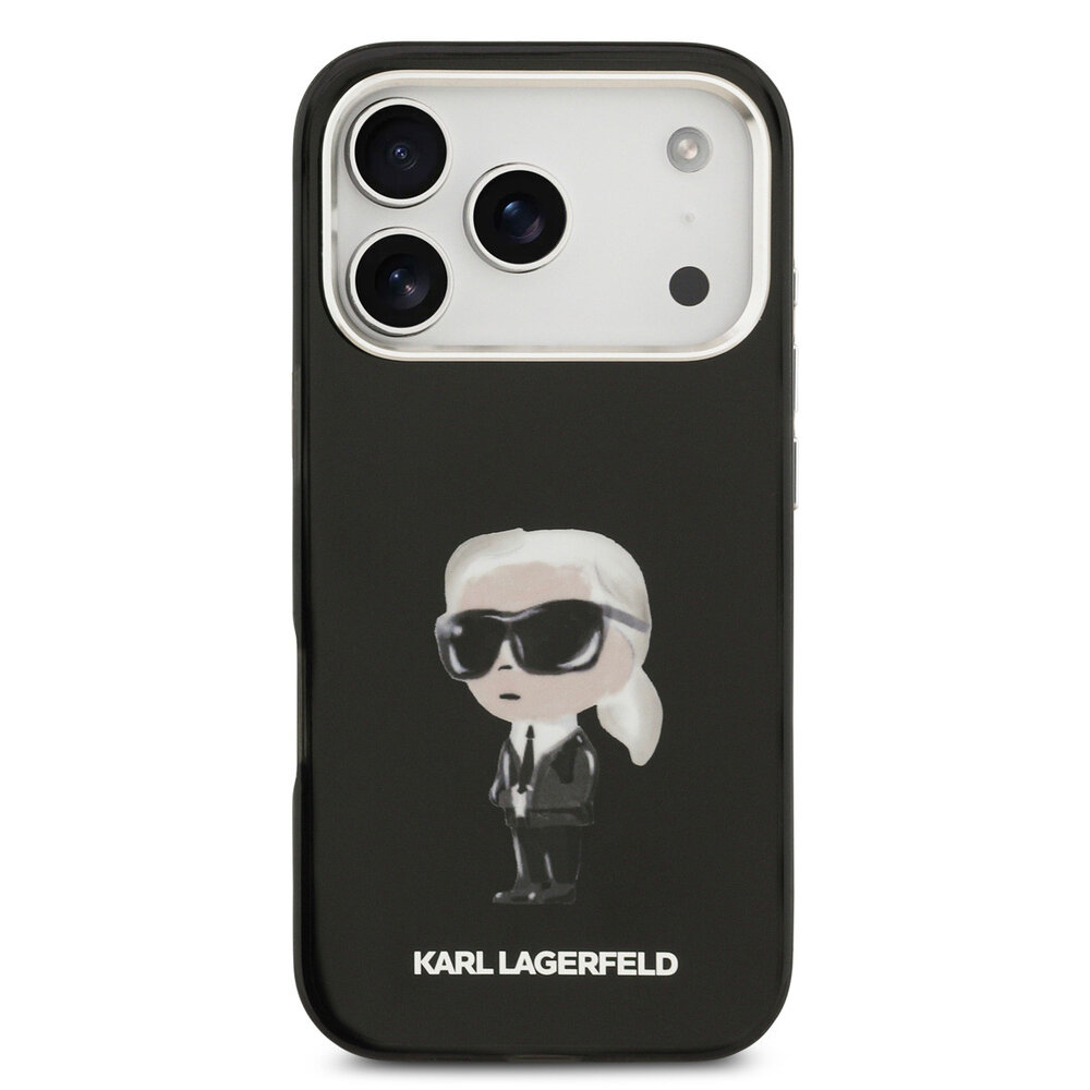 Karl Lagerfeld Karl lagerfeld iPhone 17 Pro Back cover coque - MagSafe - IML Aquarelle - Noir