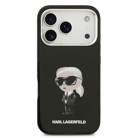 Karl Lagerfeld Karl lagerfeld iPhone 17 Pro Back cover coque - MagSafe - IML Aquarelle - Noir
