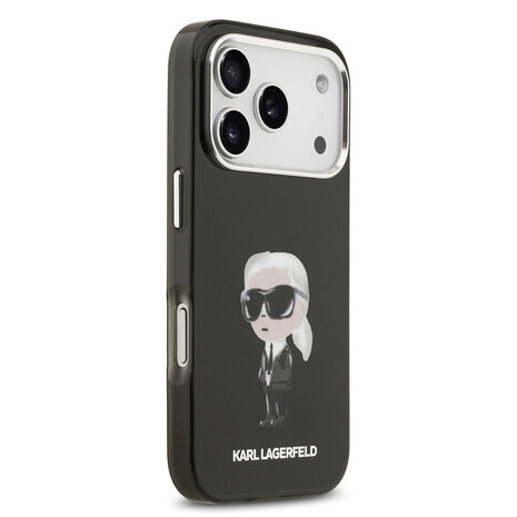 Karl Lagerfeld Karl lagerfeld iPhone 17 Pro Back cover coque - MagSafe - IML Aquarelle - Noir