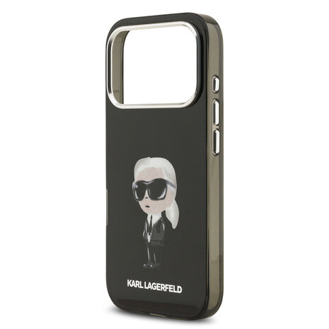 Karl Lagerfeld Karl lagerfeld iPhone 17 Pro Backcover hoesje - MagSafe - IML Aquarelle - Zwart