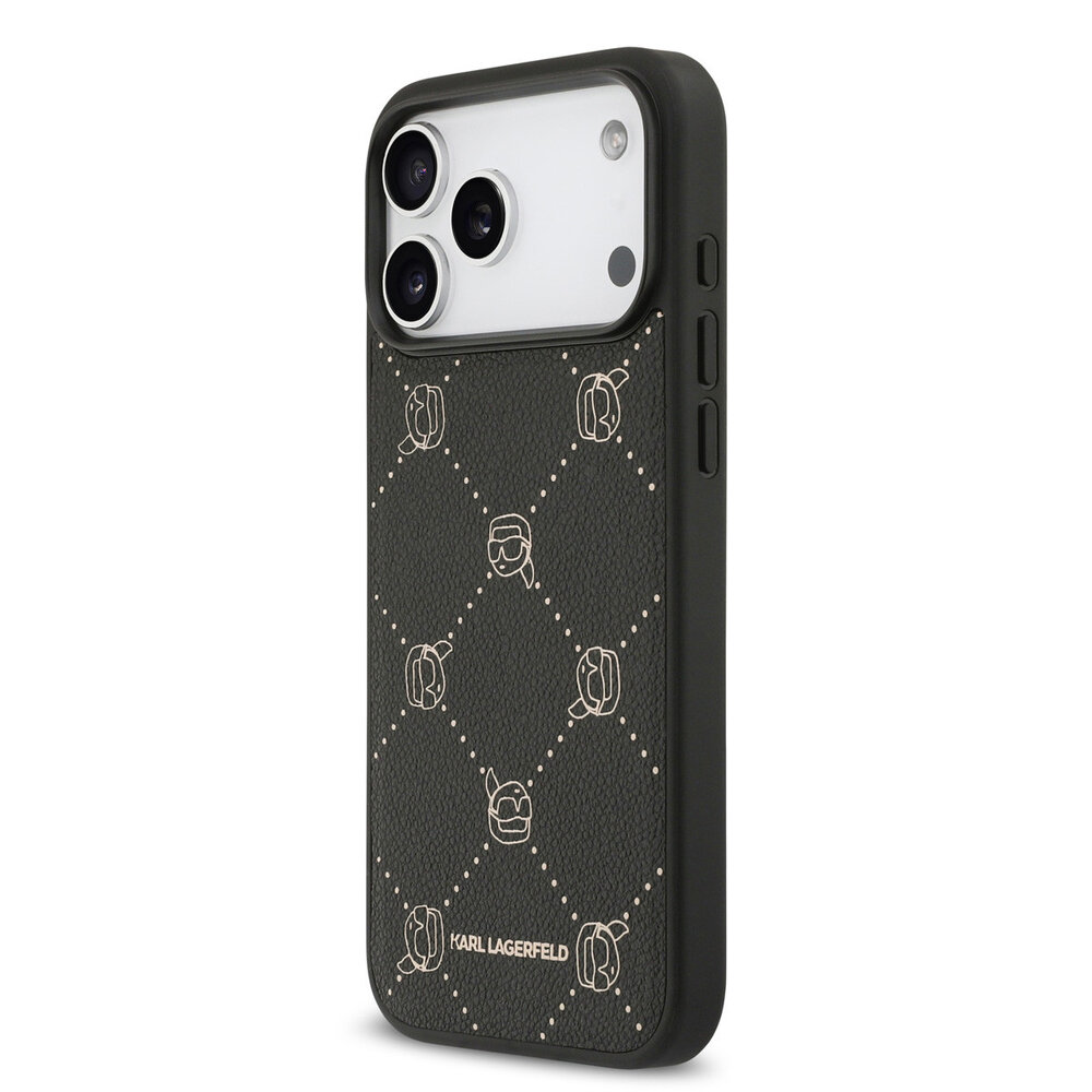 Karl Lagerfeld Karl lagerfeld iPhone 17 Pro Backcover hoesje - MagSafe - Karl Heads - Zwart