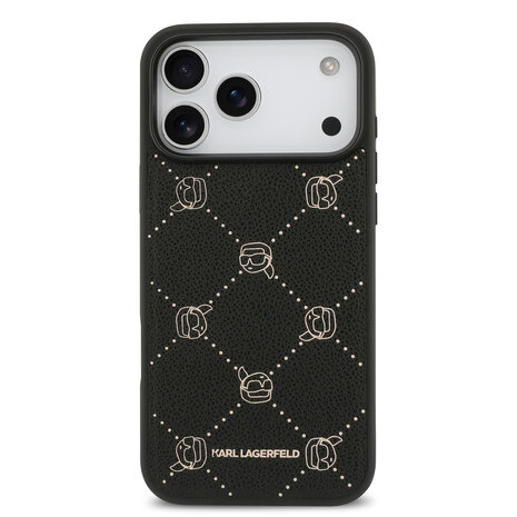 Karl Lagerfeld Karl lagerfeld iPhone 17 Pro Backcover hoesje - MagSafe - Karl Heads - Zwart