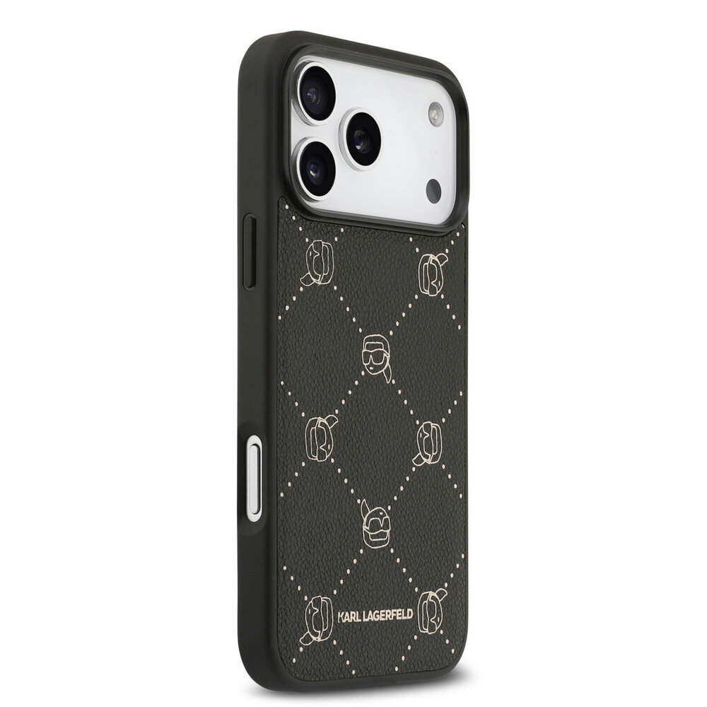 Karl Lagerfeld Karl lagerfeld iPhone 17 Pro Backcover hoesje - MagSafe - Karl Heads - Zwart
