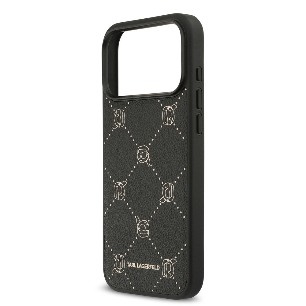 Karl Lagerfeld Karl lagerfeld iPhone 17 Pro Backcover hoesje - MagSafe - Karl Heads - Zwart