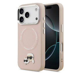 Karl Lagerfeld Karl lagerfeld iPhone 17 Pro Back cover coque - MagSafe - K&C Pins - Rose Karl Lagerfeld Karl lagerfeld iPhone 17 Pro Back cover coque - MagSafe - K&C Pins - Rose