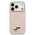 Karl Lagerfeld Karl Lagerfeld iPhone 17 Pro/iPhone 18 Pro Handyhülle MagSafe Karl-&-Choupette-Pins - Rosa