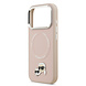 Karl Lagerfeld Karl lagerfeld iPhone 17 Pro Back cover coque - MagSafe - K&C Pins - Rose