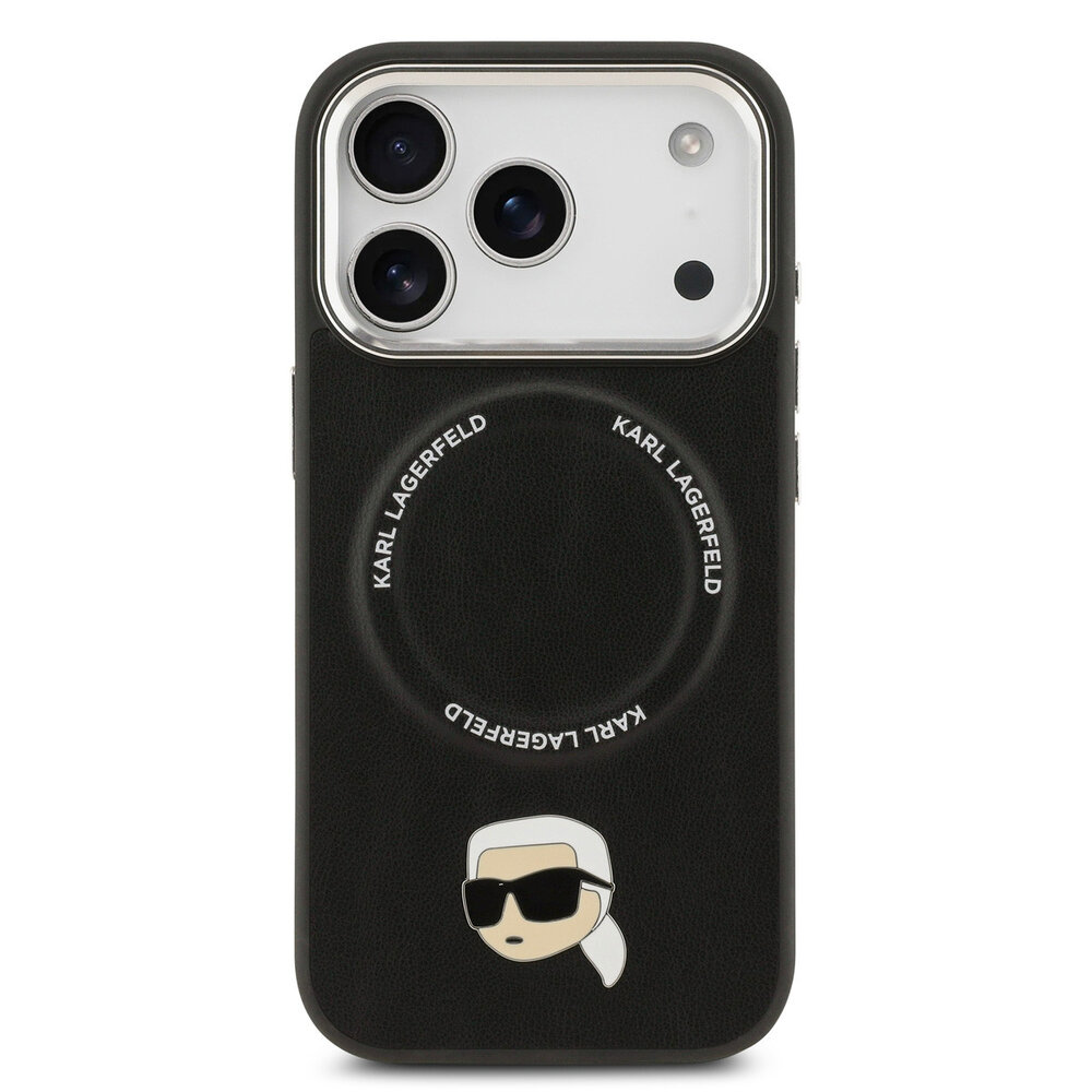 Karl Lagerfeld Karl lagerfeld iPhone 17 Pro Back cover coque - MagSafe - K&C Pins - Noir Karl Lagerfeld Karl lagerfeld iPhone 17 Pro Back cover coque - MagSafe - K&C Pins - Noir