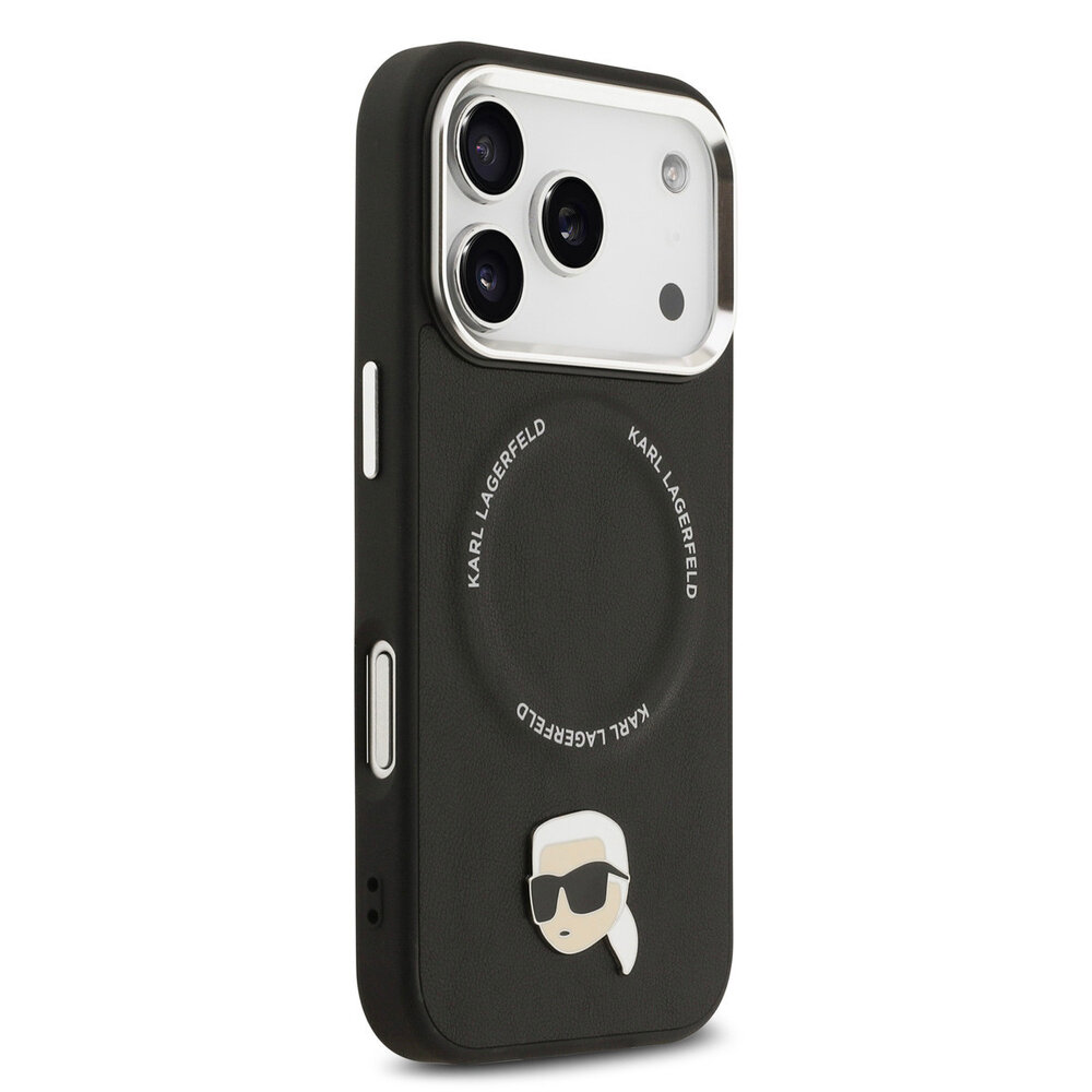 Karl Lagerfeld Karl lagerfeld iPhone 17 Pro Back cover coque - MagSafe - K&C Pins - Noir Karl Lagerfeld Karl lagerfeld iPhone 17 Pro Back cover coque - MagSafe - K&C Pins - Noir