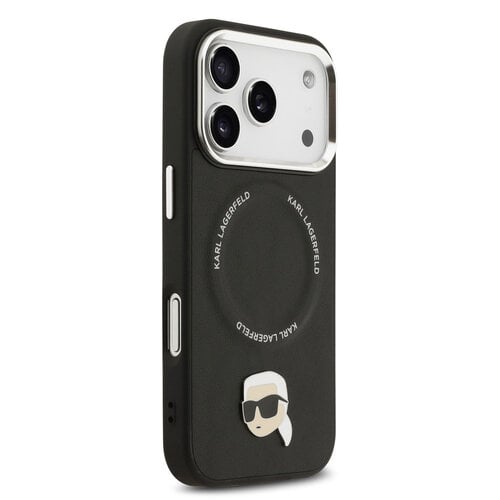 Karl Lagerfeld Karl Lagerfeld iPhone 17 Pro/iPhone 18 Pro Handyhülle MagSafe Karl-&-Choupette-Pins - Schwarz
