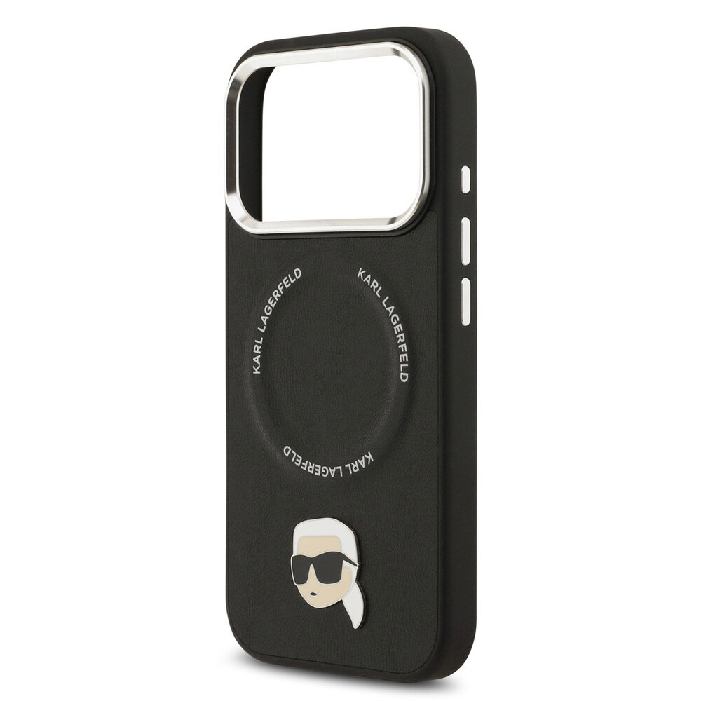 Karl Lagerfeld Karl lagerfeld iPhone 17 Pro Back cover coque - MagSafe - K&C Pins - Noir Karl Lagerfeld Karl lagerfeld iPhone 17 Pro Back cover coque - MagSafe - K&C Pins - Noir