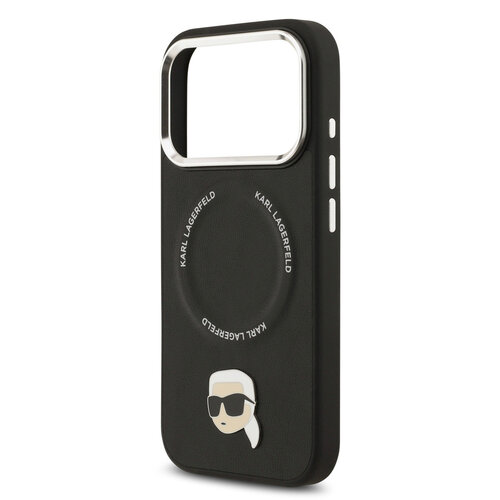 Karl Lagerfeld Karl Lagerfeld iPhone 17 Pro/iPhone 18 Pro Handyhülle MagSafe Karl-&-Choupette-Pins - Schwarz