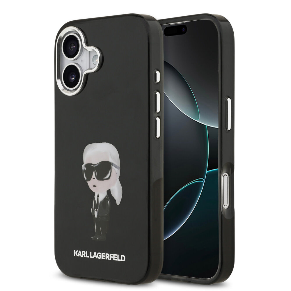 Karl Lagerfeld Karl lagerfeld iPhone 17 Backcover hoesje - MagSafe - IML Aquarelle - Zwart
