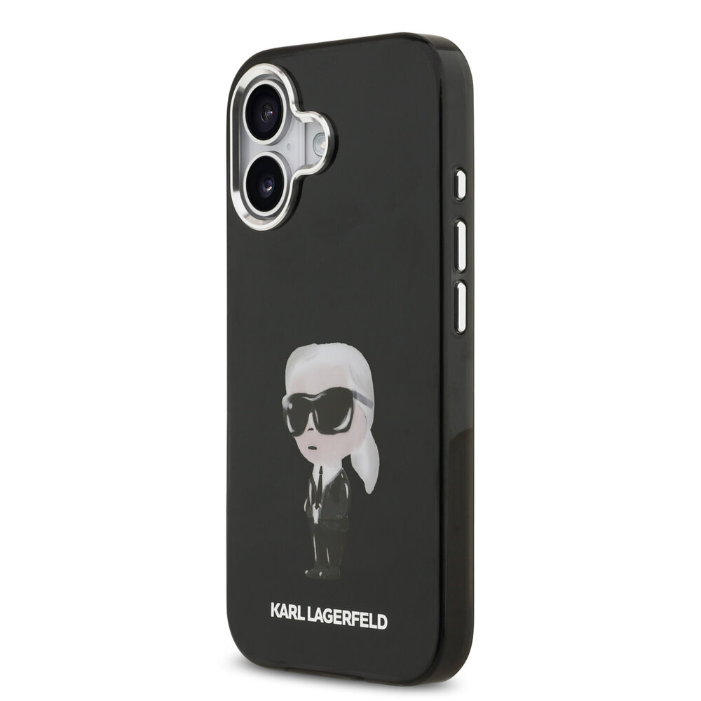 Karl Lagerfeld Karl lagerfeld iPhone 17 Backcover hoesje - MagSafe - IML Aquarelle - Zwart