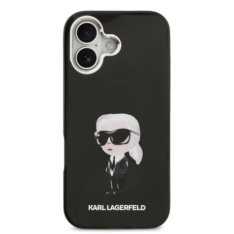 Karl Lagerfeld Karl lagerfeld iPhone 17 Backcover hoesje - MagSafe - IML Aquarelle - Zwart