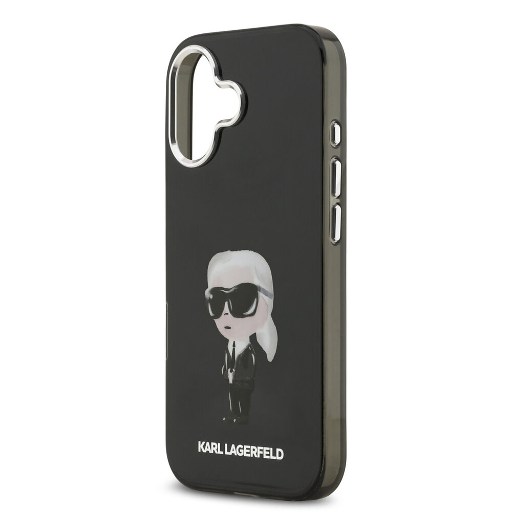 Karl Lagerfeld Karl lagerfeld iPhone 17 Backcover hoesje - MagSafe - IML Aquarelle - Zwart